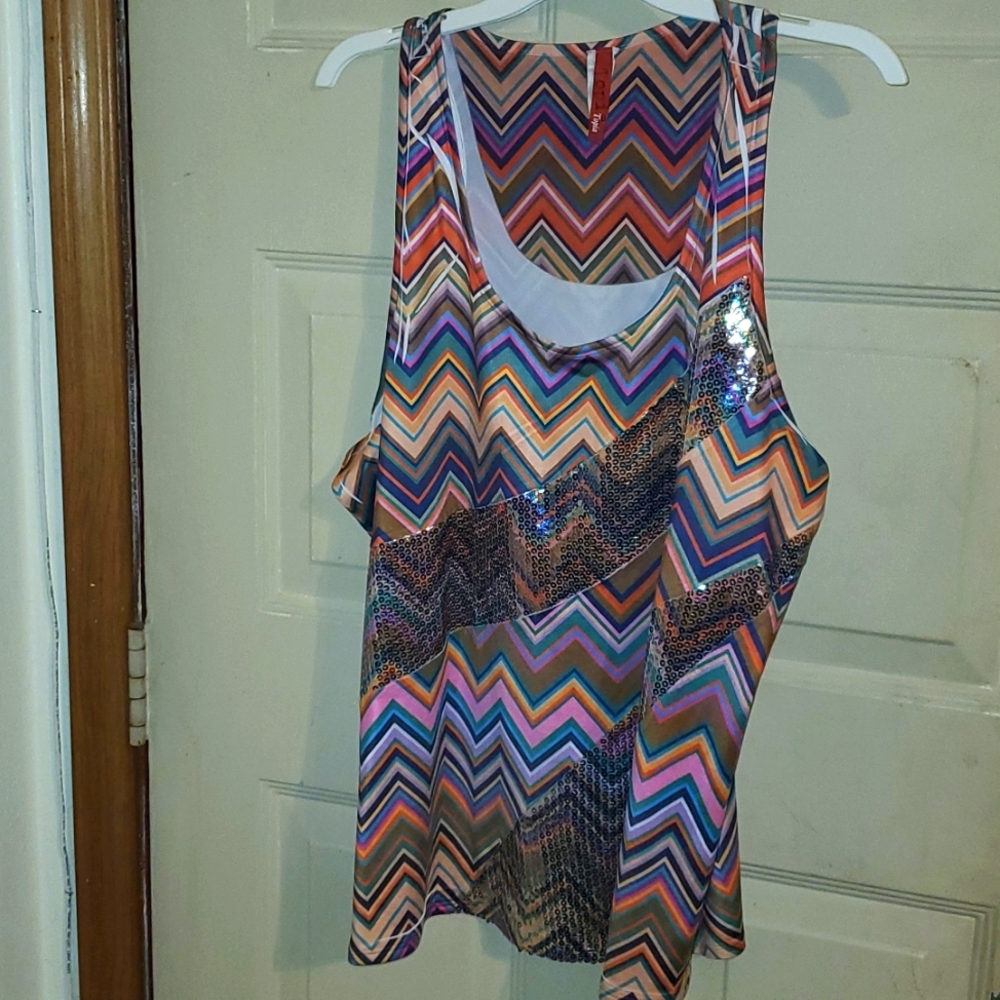 Topia 1X Tank Sparkly Top